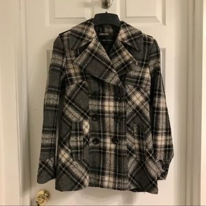 Moda International Plaid Peacoat